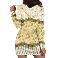 Oktoberfest Bavarian Heritage Hoodie Dress Edelweiss Beer Festival Gold Pattern