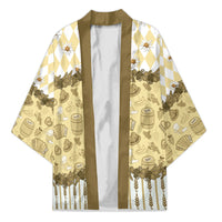 Oktoberfest Bavarian Heritage Kimono Edelweiss Beer Festival Gold Pattern
