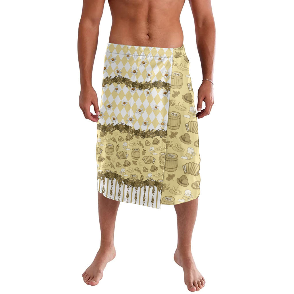 Oktoberfest Bavarian Heritage Lavalava Edelweiss Beer Festival Gold Pattern