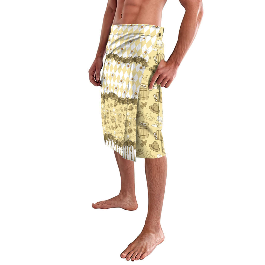 Oktoberfest Bavarian Heritage Lavalava Edelweiss Beer Festival Gold Pattern