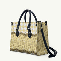 Oktoberfest Bavarian Heritage Leather Bag Edelweiss Beer Festival Gold Pattern