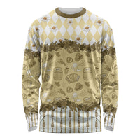 Oktoberfest Bavarian Heritage Long Sleeve Shirt Edelweiss Beer Festival Gold Pattern