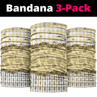 Oktoberfest Bavarian Heritage Neck Gaiter Edelweiss Beer Festival Gold Pattern