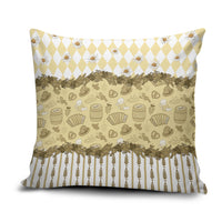 Oktoberfest Bavarian Heritage Pillow Cover Edelweiss Beer Festival Gold Pattern