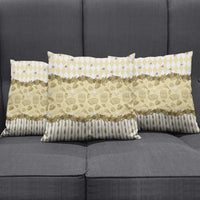 Oktoberfest Bavarian Heritage Pillow Cover Edelweiss Beer Festival Gold Pattern