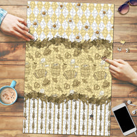 Oktoberfest Bavarian Heritage Puzzle Edelweiss Beer Festival Gold Pattern