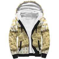 Oktoberfest Bavarian Heritage Sherpa Hoodie Edelweiss Beer Festival Gold Pattern