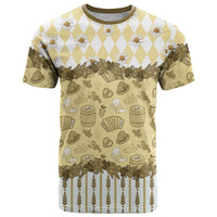 Oktoberfest Bavarian Heritage T Shirt Edelweiss Beer Festival Gold Pattern