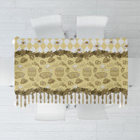 Oktoberfest Bavarian Heritage Tablecloth Edelweiss Beer Festival Gold Pattern