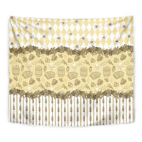 Oktoberfest Bavarian Heritage Tapestry Edelweiss Beer Festival Gold Pattern