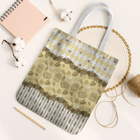 Oktoberfest Bavarian Heritage Tote Bag Edelweiss Beer Festival Gold Pattern