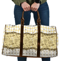 Oktoberfest Bavarian Heritage Travel Bag Edelweiss Beer Festival Gold Pattern