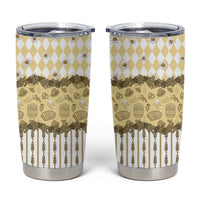 Oktoberfest Bavarian Heritage Tumbler Cup Edelweiss Beer Festival Gold Pattern