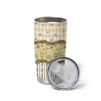 Oktoberfest Bavarian Heritage Tumbler Cup Edelweiss Beer Festival Gold Pattern