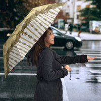 Oktoberfest Bavarian Heritage Umbrella Edelweiss Beer Festival Gold Pattern