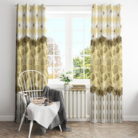 Oktoberfest Bavarian Heritage Window Curtain Edelweiss Beer Festival Gold Pattern