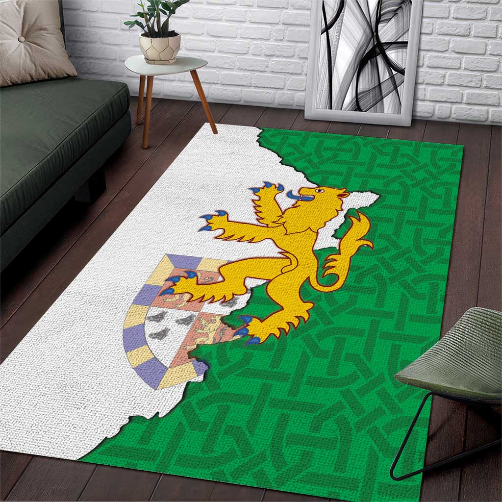 Radnorshire Wales Area Rug Map and Emblem Celtic Style - Wonder Print Shop