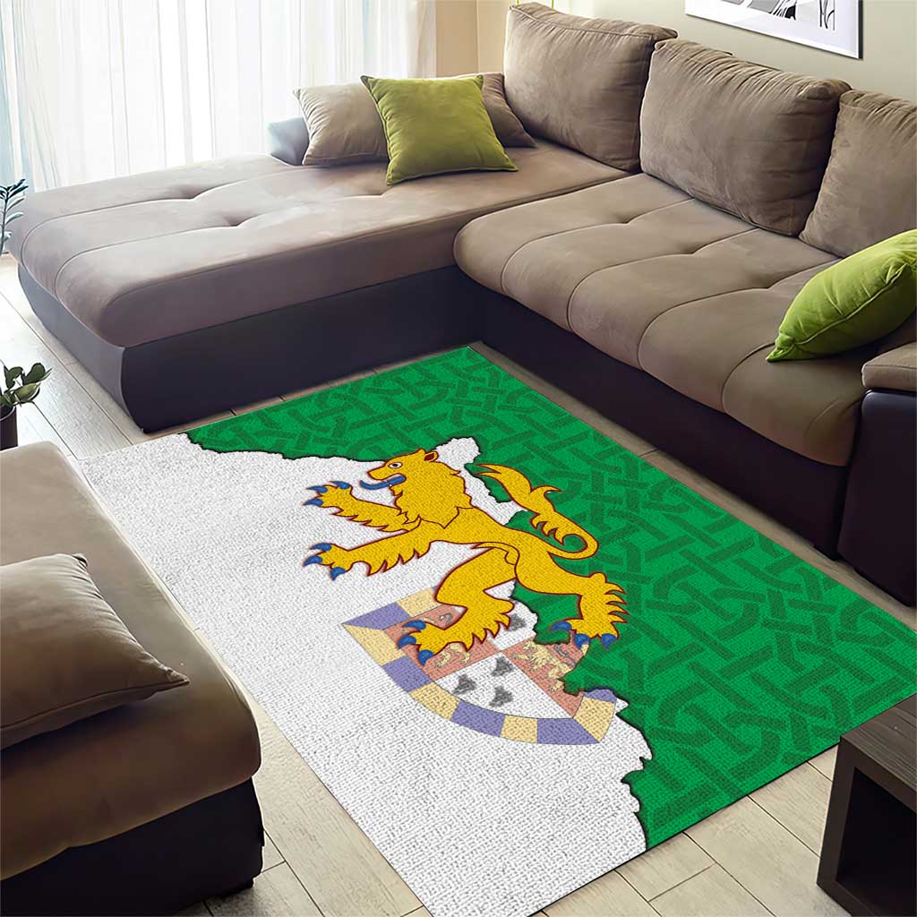 Radnorshire Wales Area Rug Map and Emblem Celtic Style - Wonder Print Shop