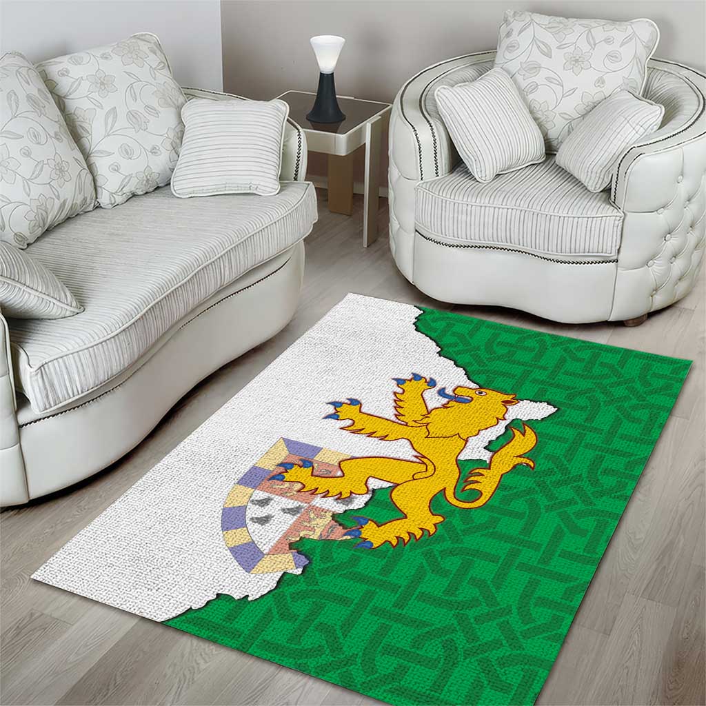 Radnorshire Wales Area Rug Map and Emblem Celtic Style - Wonder Print Shop