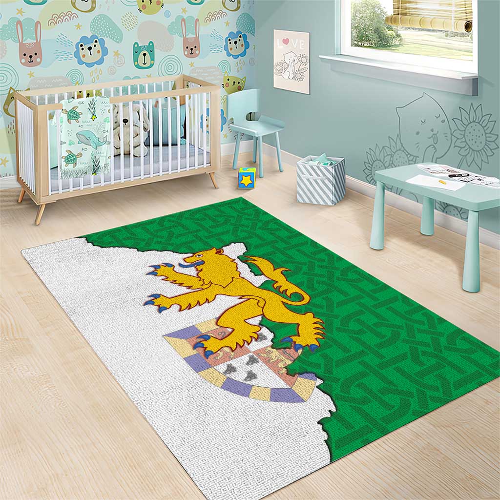 Radnorshire Wales Area Rug Map and Emblem Celtic Style - Wonder Print Shop