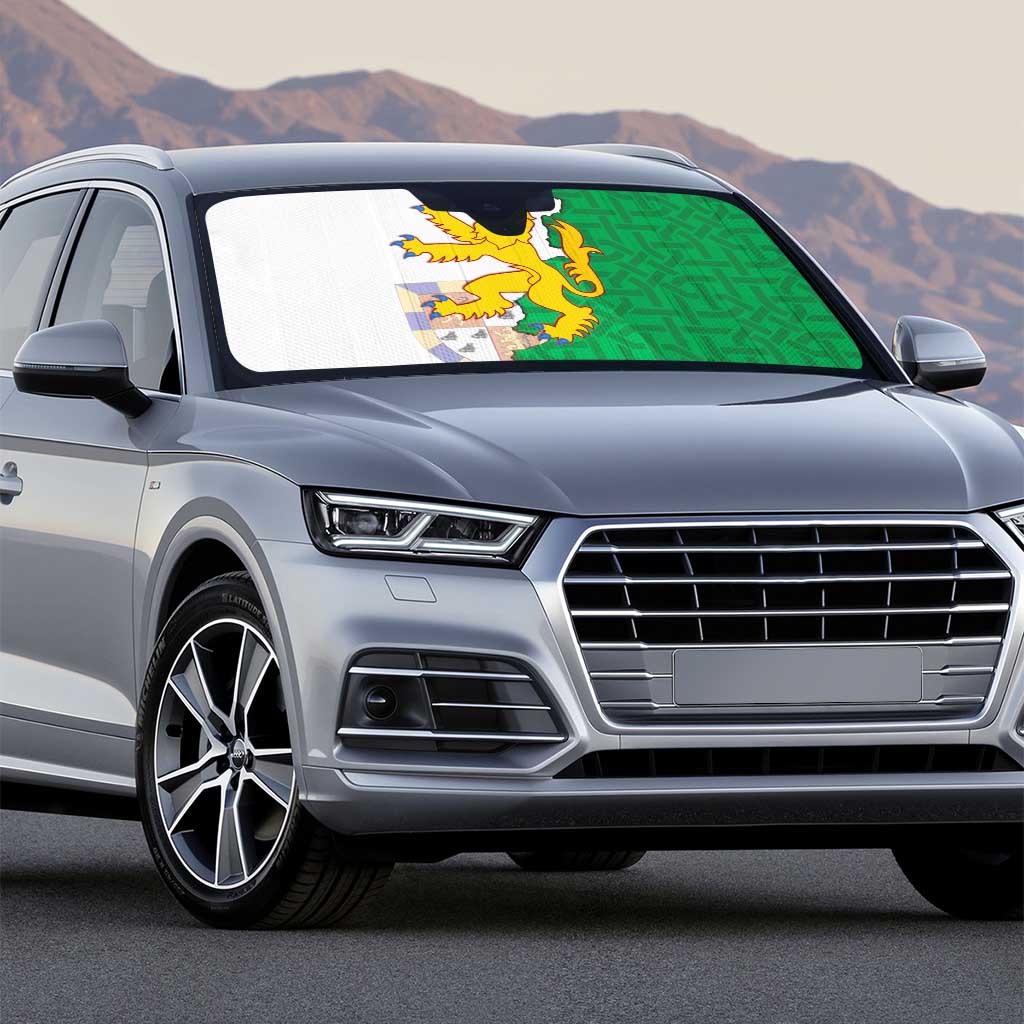 Radnorshire Wales Auto Sun Shade Map and Emblem Celtic Style - Wonder Print Shop