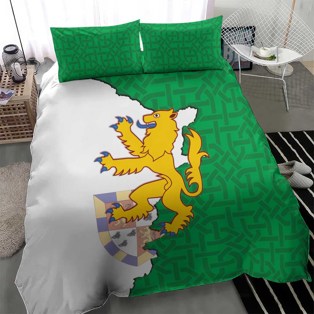 Radnorshire Wales Bedding Set Map and Emblem Celtic Style - Wonder Print Shop