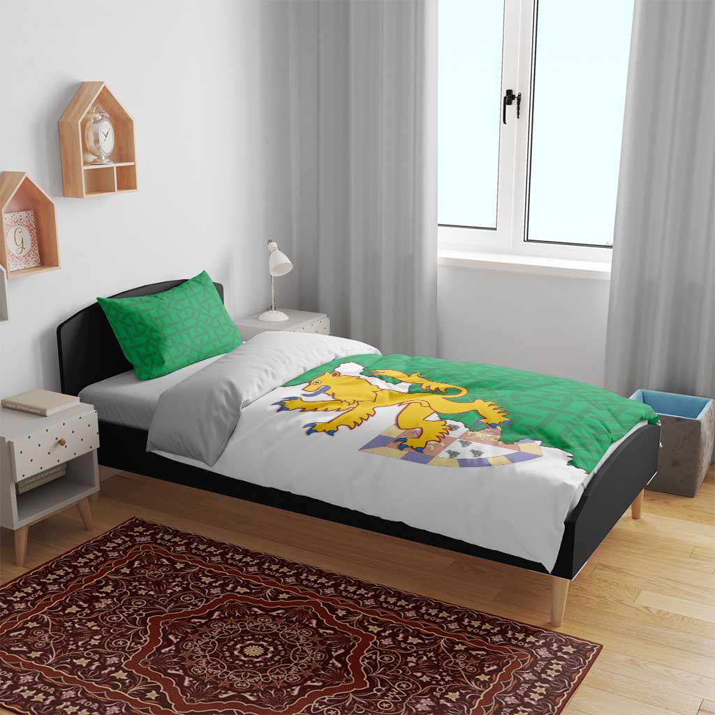 Radnorshire Wales Bedding Set Map and Emblem Celtic Style - Wonder Print Shop