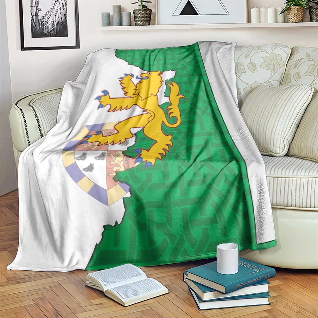Radnorshire Wales Blanket Map and Emblem Celtic Style - Wonder Print Shop