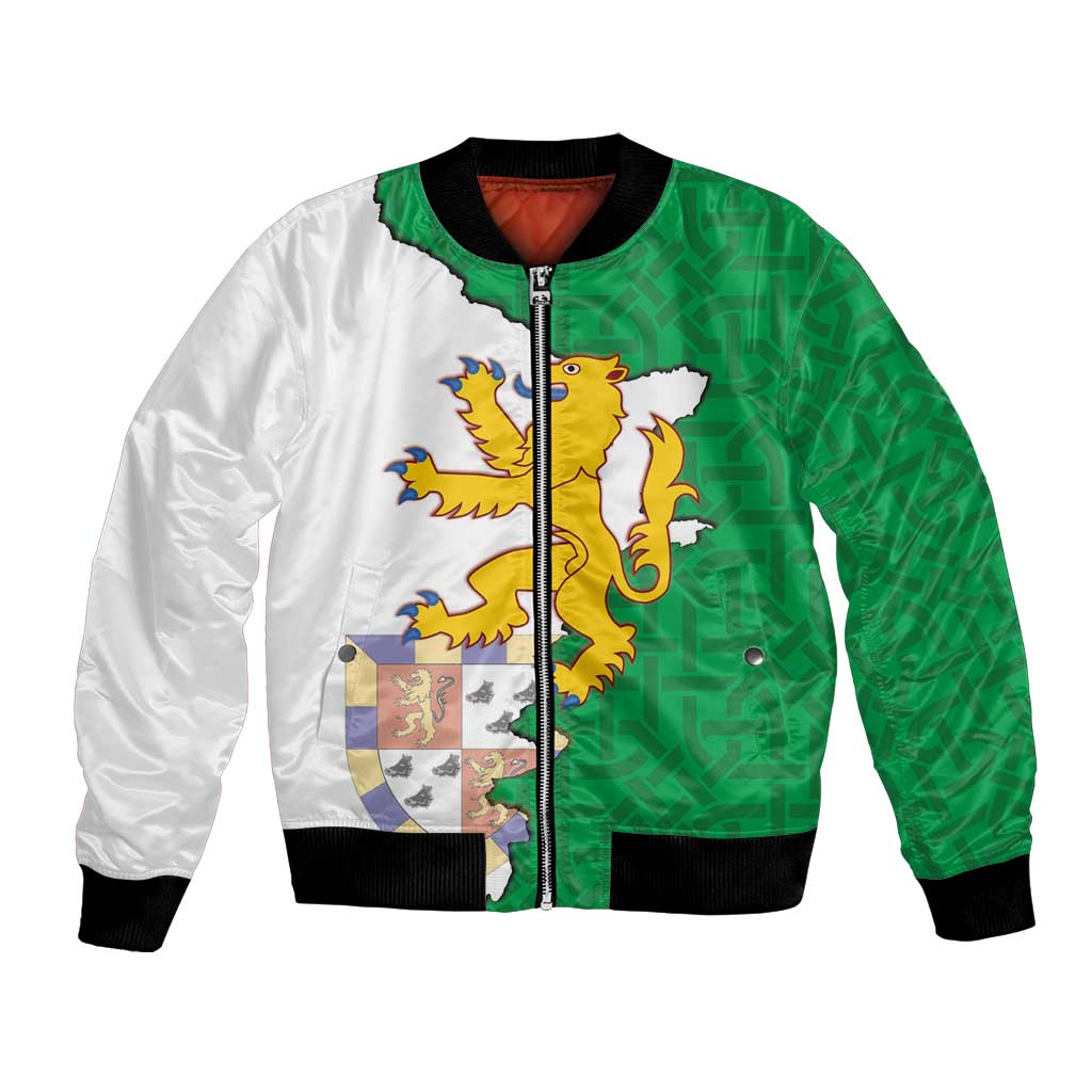 Radnorshire Wales Bomber Jacket Map and Emblem Celtic Style - Wonder Print Shop