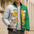 Radnorshire Wales Bomber Puffer Jacket Map and Emblem Celtic Style - Wonder Print Shop