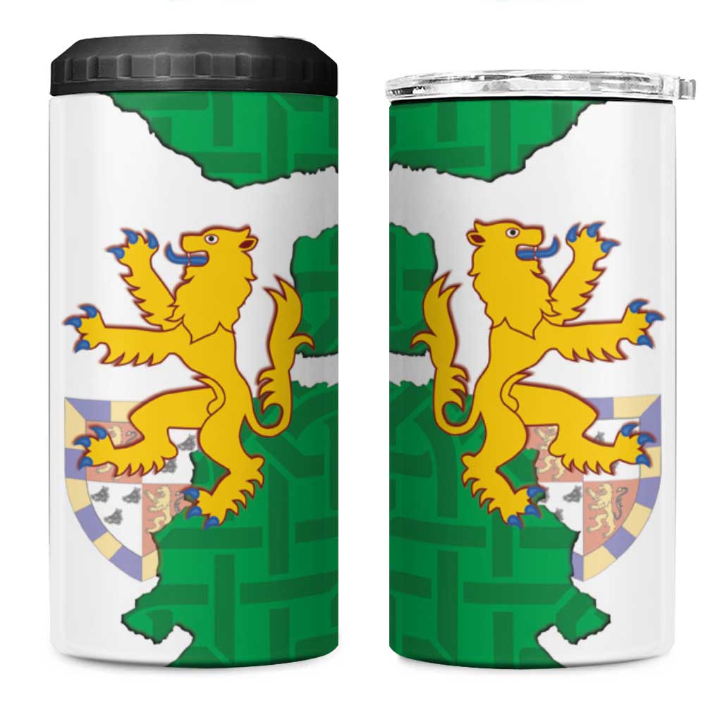 Radnorshire Wales 4 in 1 Can Cooler Tumbler Map and Emblem Celtic Style - Wonder Print Shop