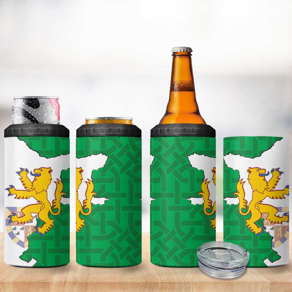 Radnorshire Wales 4 in 1 Can Cooler Tumbler Map and Emblem Celtic Style - Wonder Print Shop