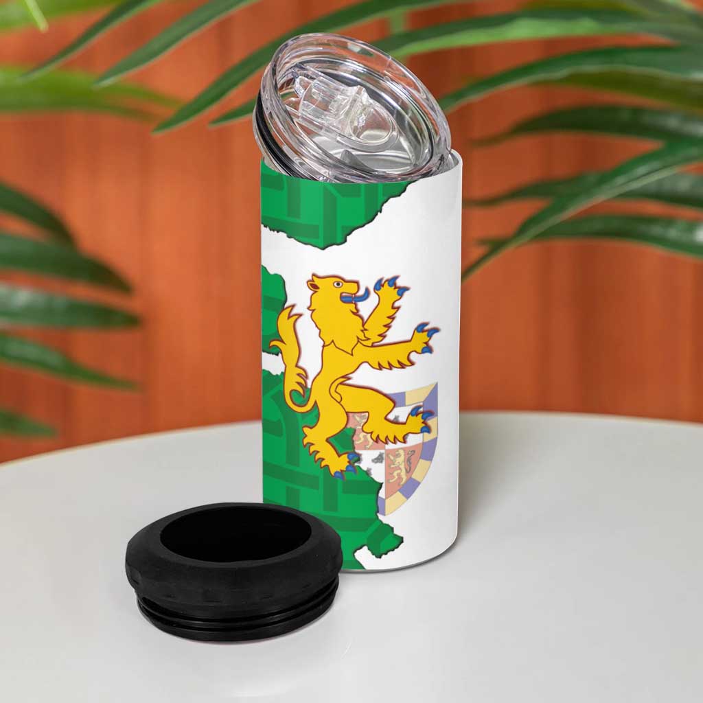 Radnorshire Wales 4 in 1 Can Cooler Tumbler Map and Emblem Celtic Style - Wonder Print Shop