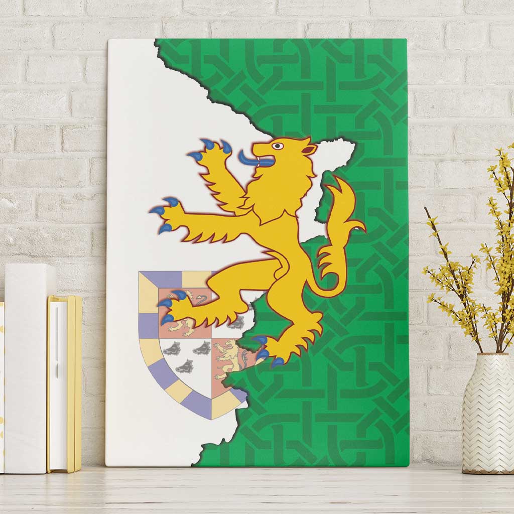 Radnorshire Wales Canvas Wall Art Map and Emblem Celtic Style - Wonder Print Shop