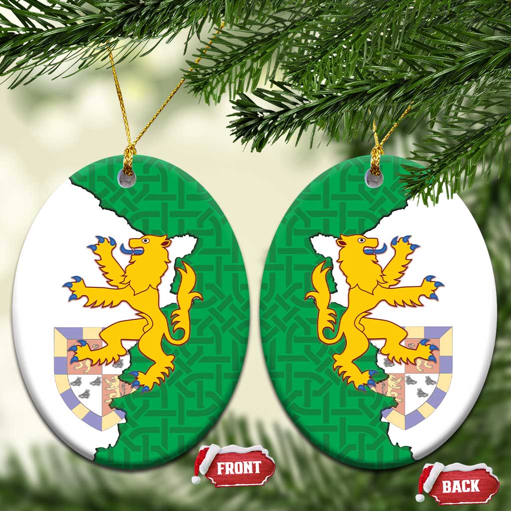 Radnorshire Wales Ceramic Ornament Map and Emblem Celtic Style - Wonder Print Shop