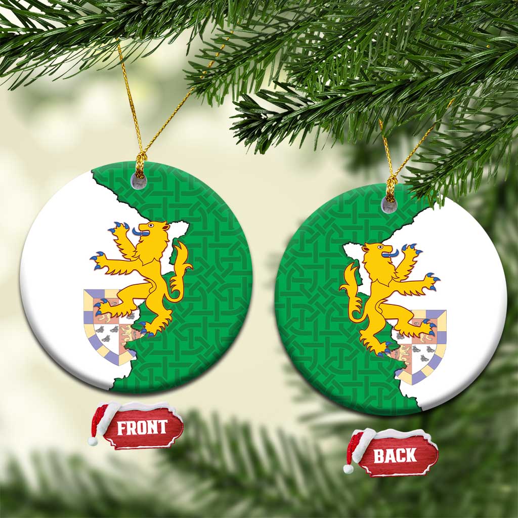 Radnorshire Wales Ceramic Ornament Map and Emblem Celtic Style - Wonder Print Shop