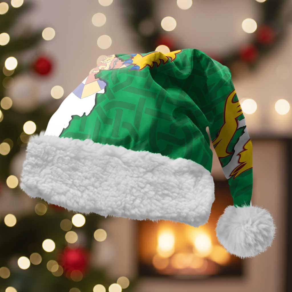 Radnorshire Wales Christmas Santa Hat Map and Emblem Celtic Style - Wonder Print Shop