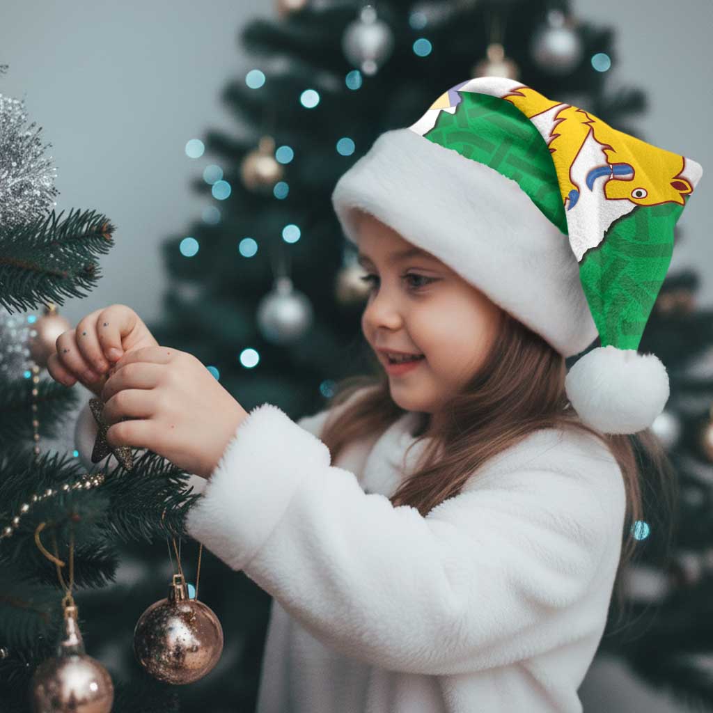 Radnorshire Wales Christmas Santa Hat Map and Emblem Celtic Style - Wonder Print Shop