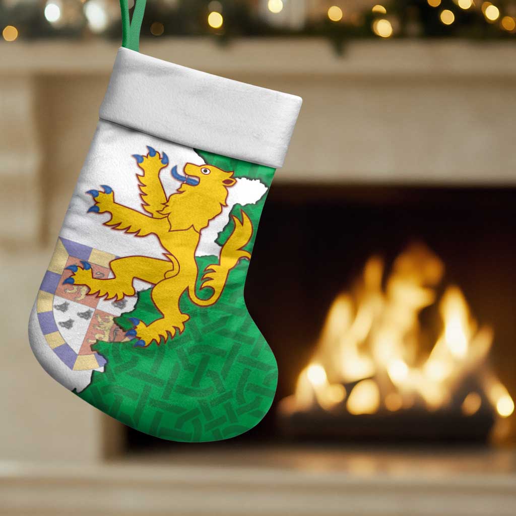 Radnorshire Wales Christmas Stocking Map and Emblem Celtic Style - Wonder Print Shop