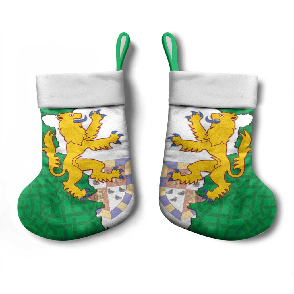 Radnorshire Wales Christmas Stocking Map and Emblem Celtic Style - Wonder Print Shop