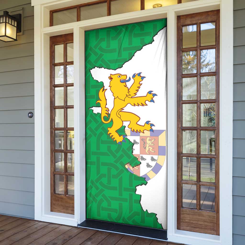 Radnorshire Wales Door Cover Map and Emblem Celtic Style - Wonder Print Shop