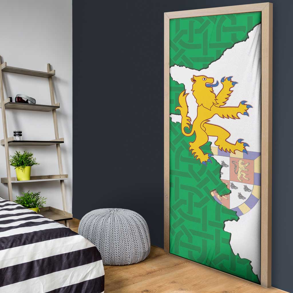 Radnorshire Wales Door Cover Map and Emblem Celtic Style - Wonder Print Shop