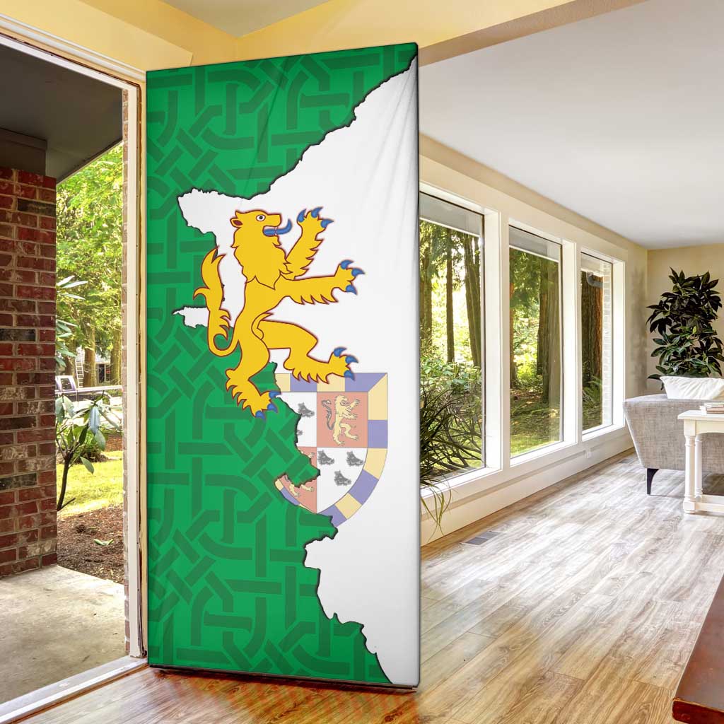 Radnorshire Wales Door Cover Map and Emblem Celtic Style - Wonder Print Shop