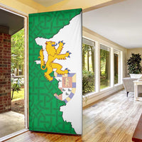 Radnorshire Wales Door Cover Map and Emblem Celtic Style - Wonder Print Shop