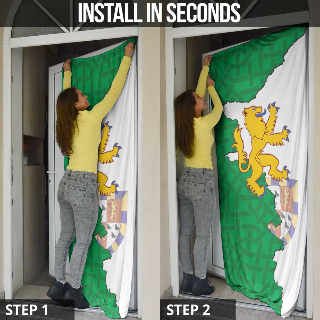 Radnorshire Wales Door Cover Map and Emblem Celtic Style - Wonder Print Shop