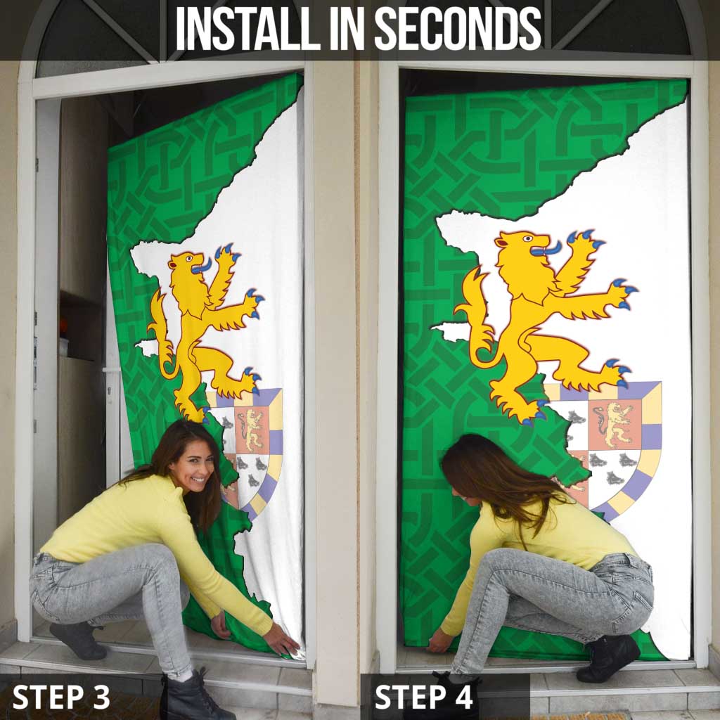 Radnorshire Wales Door Cover Map and Emblem Celtic Style - Wonder Print Shop