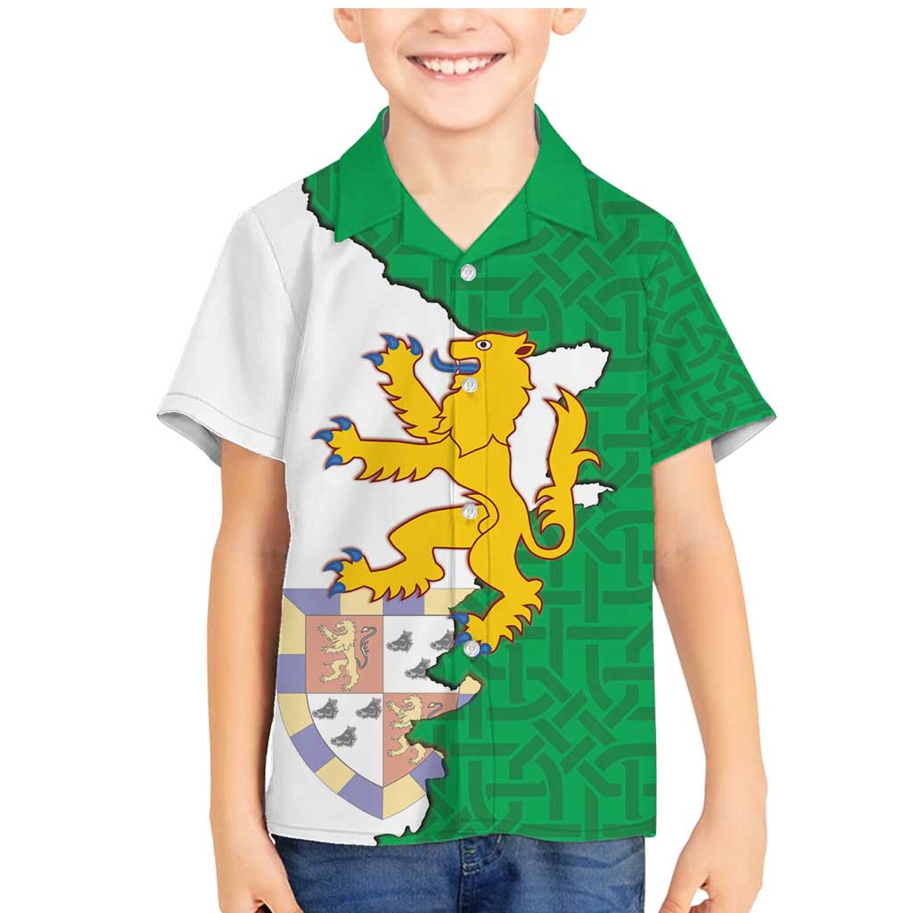 Radnorshire Wales Family Matching Mermaid Dress and Hawaiian Shirt Map and Emblem Celtic Style - Wonder Print Shop