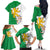 Radnorshire Wales Family Matching Off The Shoulder Long Sleeve Dress and Hawaiian Shirt Map and Emblem Celtic Style - Wonder Print Shop