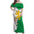 Radnorshire Wales Family Matching Off Shoulder Maxi Dress and Hawaiian Shirt Map and Emblem Celtic Style - Wonder Print Shop