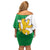 Radnorshire Wales Family Matching Off Shoulder Short Dress and Hawaiian Shirt Map and Emblem Celtic Style - Wonder Print Shop